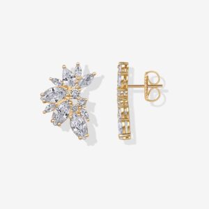 Navette Cluster Bridal Earrings
